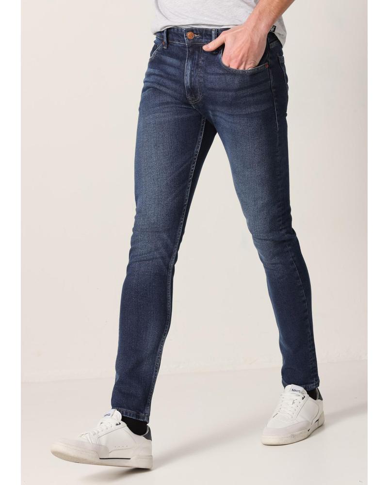 SIX VALVES SUPER SKINNY JEANS MITTLERE LEIBHÖHE BLAU AZUL