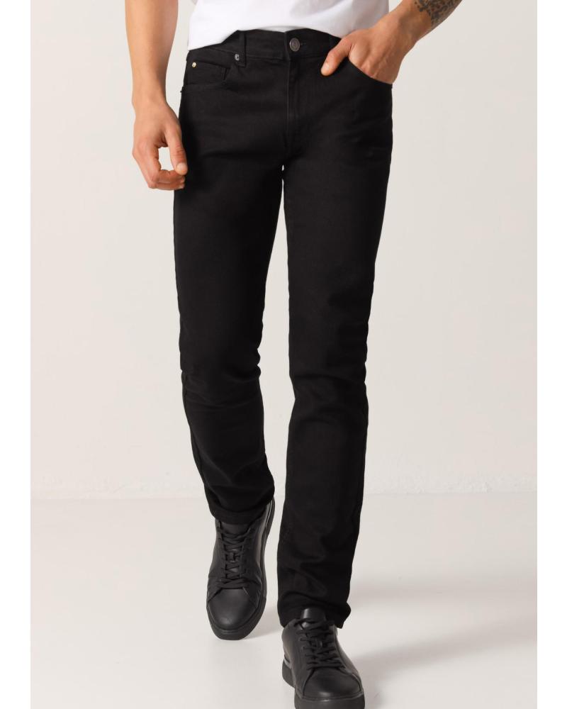 SIX VALVES SLIM JEANS MITTLERE LEIBHÖHE SCHWARZ NEGRO