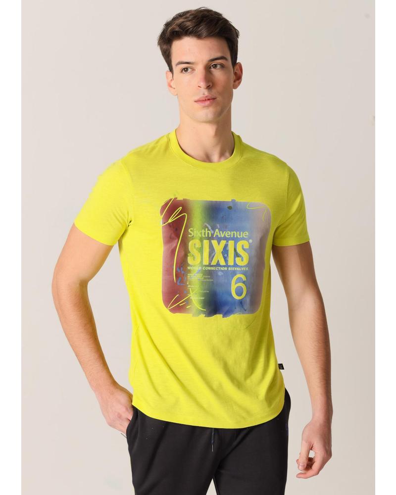 SIX VALVES GRÜNES KURZARM-T-SHIRT FARBVERLAUF-PRINT VERDE