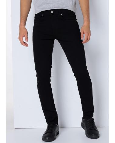 SIX VALVES SUPER SKINNY JEANS MITTLERE BUNDHÖHE SCHWARZ NEGRO