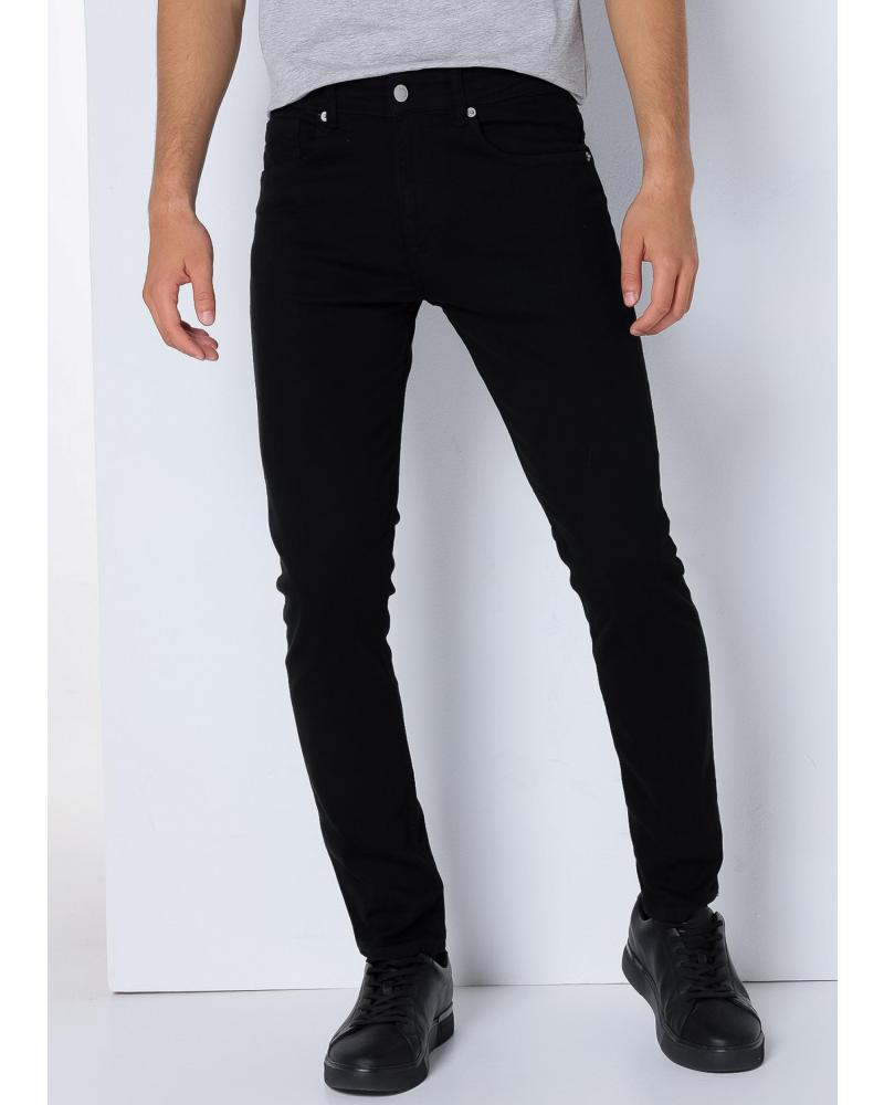 SIX VALVES SUPER SKINNY JEANS MITTLERE BUNDHÖHE SCHWARZ NEGRO
