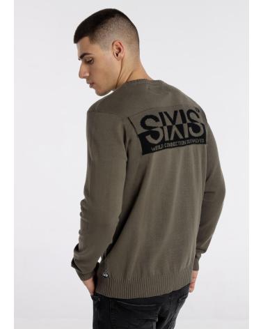 SIX VALVES MAGLIONE GIROCOLLO LISCIO CON LOGO VERDE VERDE