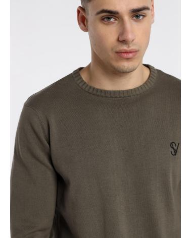SIX VALVES MAGLIONE GIROCOLLO LISCIO CON LOGO VERDE VERDE