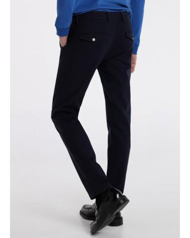 PANTALONE CHINO BENDORFF SLIM FIT BLU A VITA MEDIA AZUL