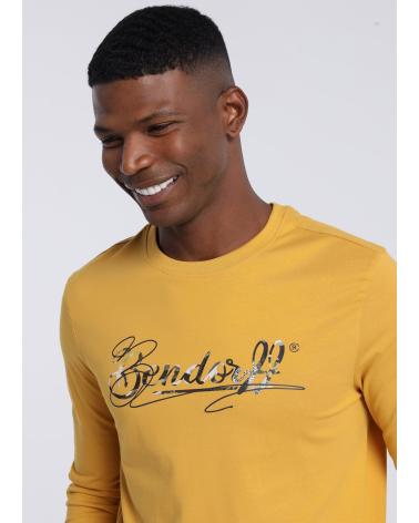 T-SHIRT MANCHES LONGUES BENDORFF MOUTARDE AVEC LOGO NARANJA