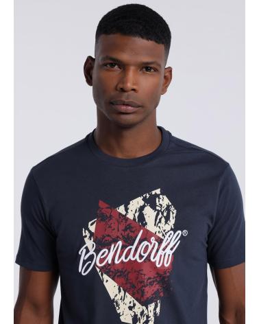 T-SHIRT MANCHES COURTES BLEU À IMPRIMÉ GRAPHIQUE BENDORFF AZUL