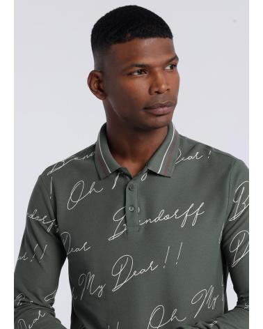 POLO MANICHE LUNGHE VERDE CON STAMPA LOGO BENDORFF VERDE