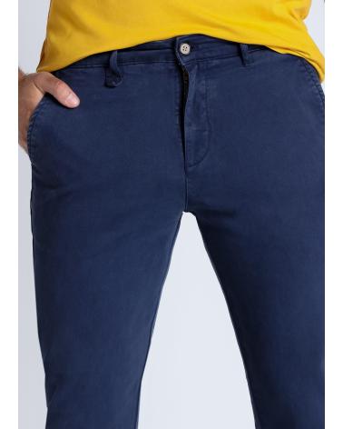 BENDORFF PANTALON CHINO SLIM BLEU TAILLE MOYENNE (TAILLES EN POUCES) AZUL