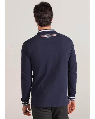 BENDORFF POLO DE MANGA LARGA CON CREMALLERA AZUL AZUL