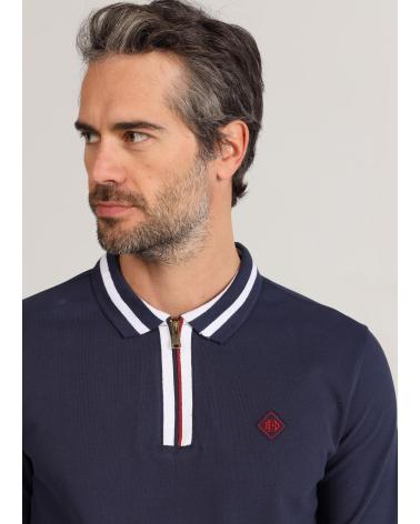 BENDORFF POLO DE MANGA LARGA CON CREMALLERA AZUL AZUL