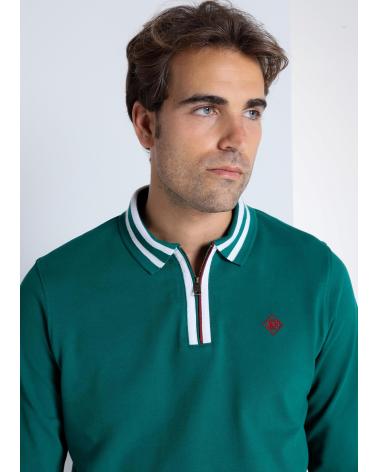 BENDORFF POLO DE MANGA LARGA CON CREMALLERA VERDE VERDE