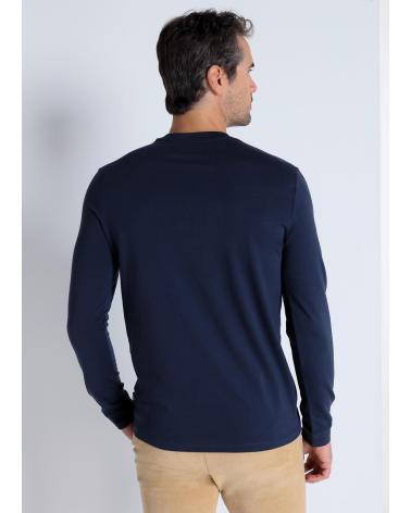 T-SHIRT BENDORFF À MANCHES LONGUES AVEC BRODERIE EN RELIEF BLEU AZUL