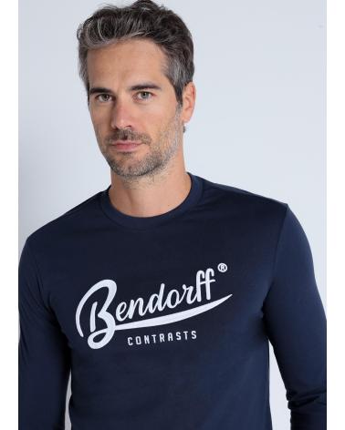 T-SHIRT BENDORFF À MANCHES LONGUES AVEC BRODERIE EN RELIEF BLEU AZUL