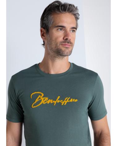 T-SHIRT BASIQUE BENDORFF CHENILLE MANCHES COURTES - VERT FORÊT VERDE