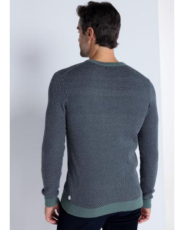 BENDORFF GREEN JACQUARD ROUND NECK SWEATER VERDE