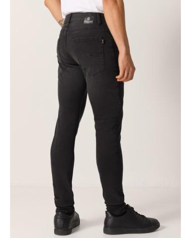 SIX VALVES SUPER SKINNY JEANS MITTLERE LEIBHÖHE SCHWARZ NEGRO
