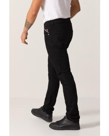 SIX VALVES SLIM JEANS MITTLERE LEIBHÖHE SCHWARZ NEGRO
