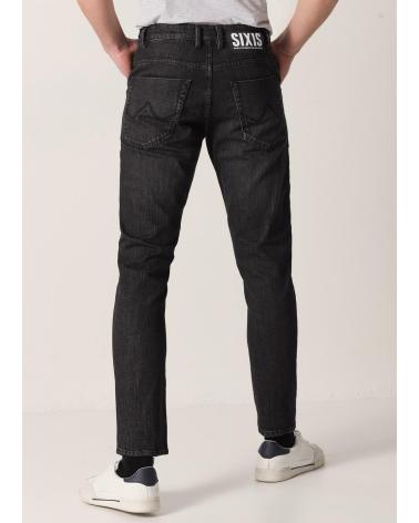 SIX VALVES SLIM FIT JEANS LANGE PASSFORM SCHWARZ NEGRO