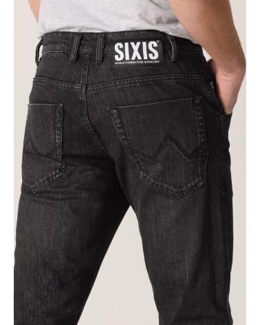SIX VALVES SLIM FIT JEANS LANGE PASSFORM SCHWARZ NEGRO