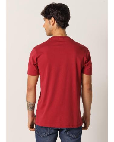 SIX VALVES - CAMISETA BASICA DE MANGA CORTA GRANATE
