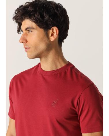 SIX VALVES - CAMISETA BASICA DE MANGA CORTA GRANATE