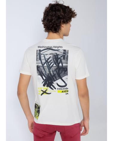 SIX VALVES KURZARM-T-SHIRT STREET PRINT WEISS BLANCO