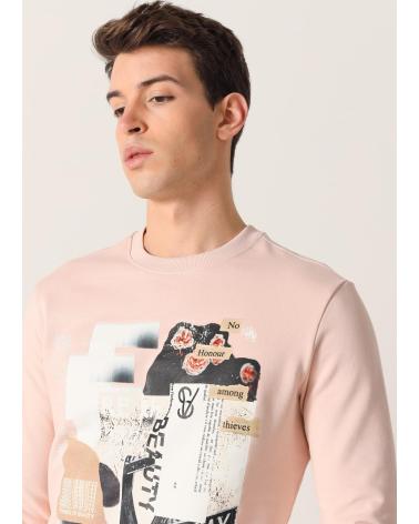 SIX VALVES STREET ART PRINT SWEATSHIRT RUNDHALS ROSA ROSA
