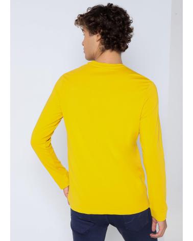 SIX VALVES GRAFIK-LANGARMSHIRT 'SKATER-SCHÄDEL' GELB AMARILLO