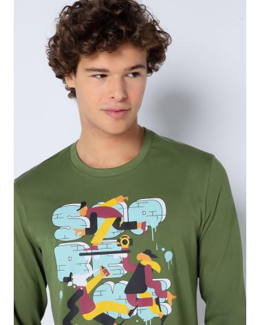 SIX VALVES LANGARM-SHIRT MIT GRAFIKPRINT GRÜN VERDE