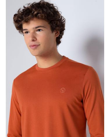 SIX VALVES BASIC LANGARMSHIRT BRAUN MARRON