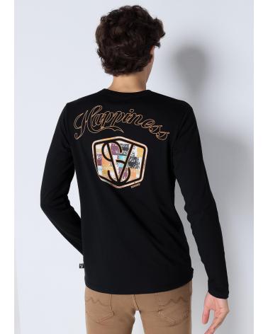 SIX VALVES LANGARM-SHIRT MIT GRAFIK, SCHWARZ NEGRO
