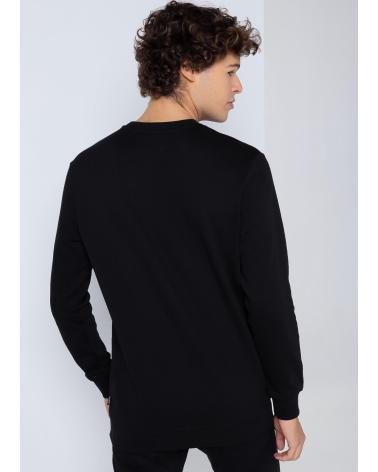SIX VALVES RUNDHALS-SWEATSHIRT IN SCHWARZ MIT GRAFIKDRUCK NEGRO