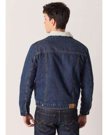 BLAUE JEANSJACKE MIT SHERPA-FUTTER SIX VALVES AZUL