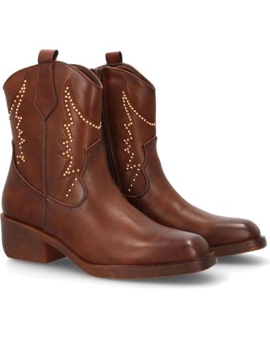 PUNTOSALAO COWBOY-STIEFELETTEN BRAUN MIT NIETEN YZ VARIOS COLORES