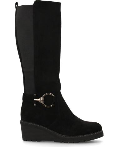 PUNTOSALAO KEILABSATZ-STIEFEL HOCHSCHAFT SCHWARZ MIT SCHNALLE YZ25 VARIOS COLORES