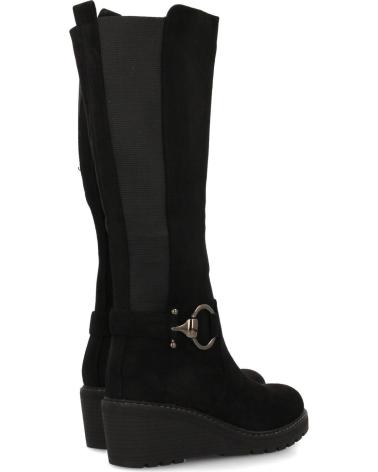 PUNTOSALAO KEILABSATZ-STIEFEL HOCHSCHAFT SCHWARZ MIT SCHNALLE YZ25 VARIOS COLORES