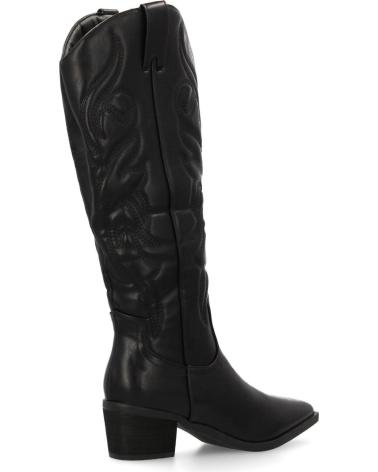 PUNTOSALAO HOHE COWBOYSTIEFEL MIT MITTLEREM ABSATZ SCHWARZ VARIOS COLORES