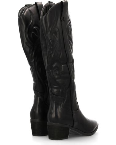 PUNTOSALAO HOHE COWBOYSTIEFEL MIT MITTLEREM ABSATZ SCHWARZ VARIOS COLORES