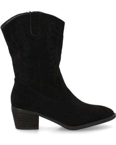 PUNTOSALAO WESTERN STIEFELETTEN COWBOYSTIEFEL MIT MITTLEREM ABSATZ SCHWARZ VARIOS COLORES