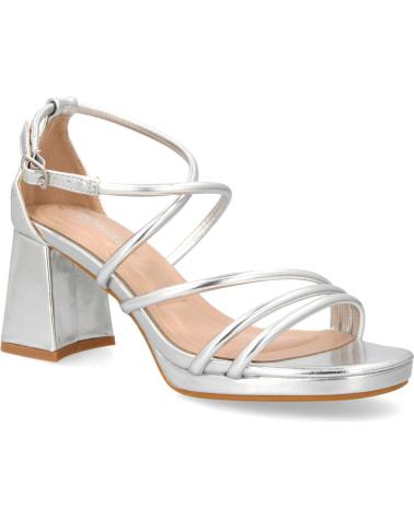 PUNTOSALAO SILBERNE PARTYSANDALEN MIT BLOCKABSATZ MODELL JL893 VARIOS COLORES