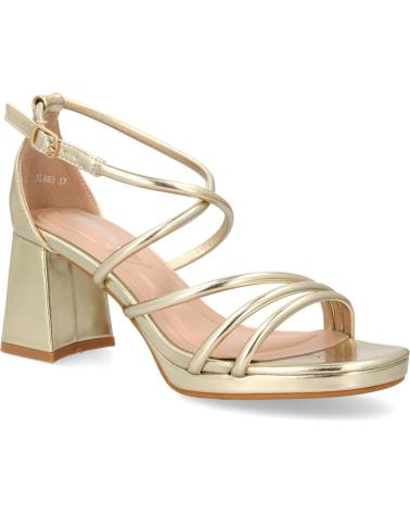 PUNTOSALAO GOLDENE PARTYSANDALEN MIT BLOCKABSATZ MODELL JL893 VARIOS COLORES