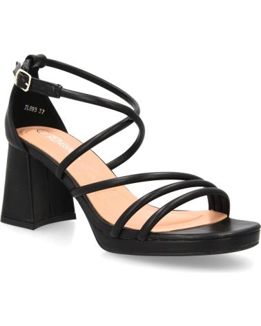 PUNTOSALAO SCHWARZE PARTYSANDALEN MIT BLOCKABSATZ MODELL JL893 VARIOS COLORES