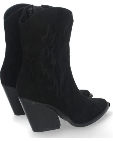 PUNTOSALAO BOTINES CAMPEROS DE TACON MEDIO DE MUJER COLOR NEGRO 2A-1410 VARIOS COLORES