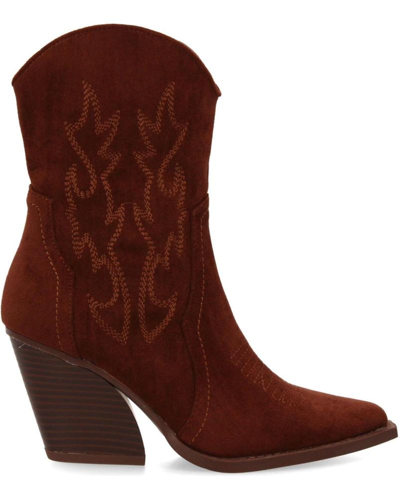 PUNTOSALAO BOTINES CAMPEROS DE TACON MEDIO DE MUJER COLOR MARRON 2A-141 VARIOS COLORES