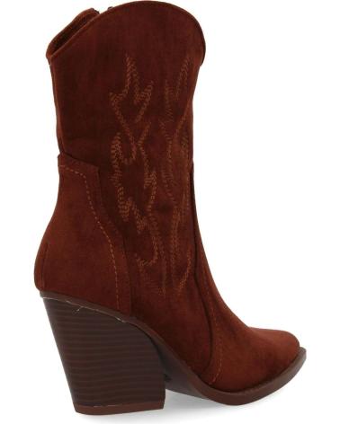 PUNTOSALAO BOTINES CAMPEROS DE TACON MEDIO DE MUJER COLOR MARRON 2A-141 VARIOS COLORES