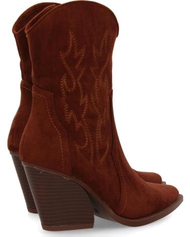 PUNTOSALAO BOTINES CAMPEROS DE TACON MEDIO DE MUJER COLOR MARRON 2A-141 VARIOS COLORES