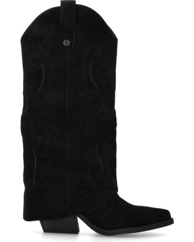 PUNTOSALAO BOTAS TACON CAMPERO GRABADO EN CANA PARA MUJER COLOR NEGRO V VARIOS COLORES