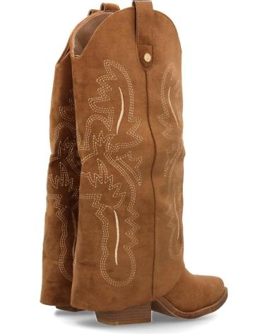 PUNTOSALAO BOTAS TACON CAMPERO GRABADO EN CANA PARA MUJER COLOR CAMEL V VARIOS COLORES