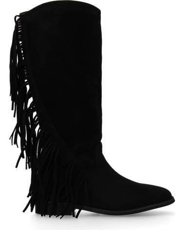 PUNTOSALAO BOTAS DE TACON BAJO ESTILO CAMPERO FLECOS PARA MUJER COLOR N VARIOS COLORES