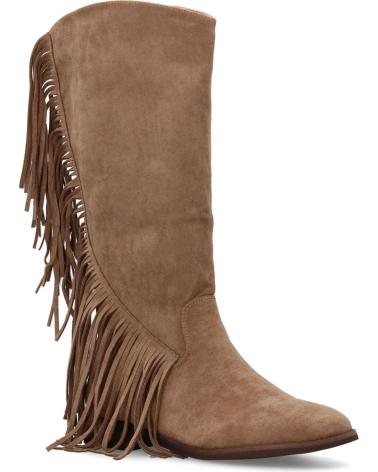 PUNTOSALAO BOTAS DE TACON BAJO ESTILO CAMPERO FLECOS PARA MUJER COLOR B VARIOS COLORES